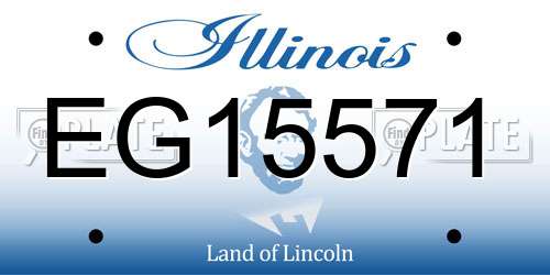 EG15571 Illinois License Plate