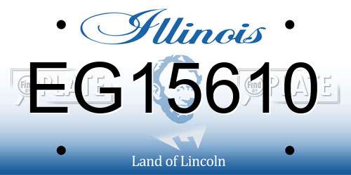EG15610 Illinois License Plate