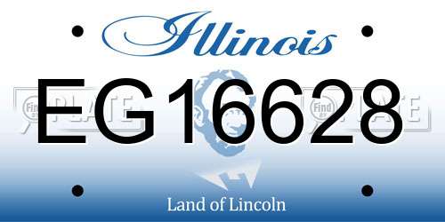 EG16628 Illinois License Plate