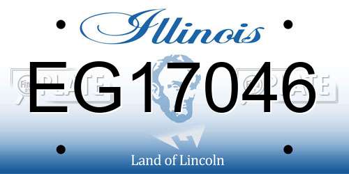 EG17046 Illinois License Plate