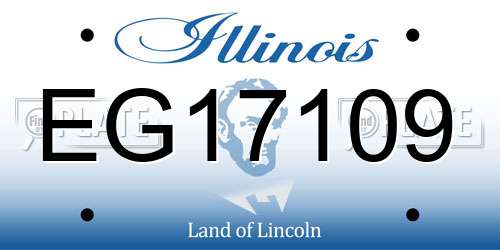 EG17109 Illinois License Plate