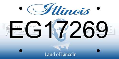 EG17269 Illinois License Plate