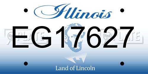 EG17627 Illinois License Plate