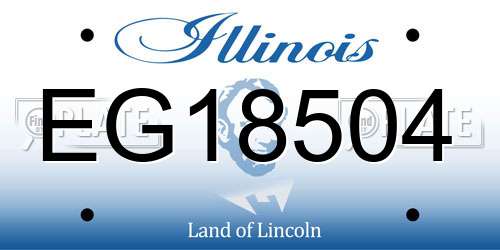 EG18504 Illinois License Plate