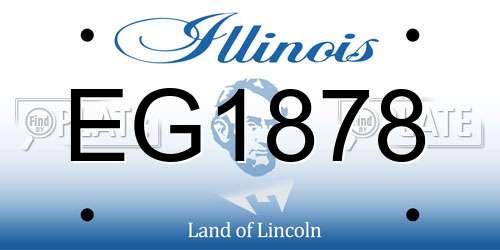 EG1878 Illinois License Plate