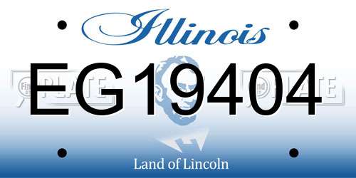 EG19404 Illinois License Plate