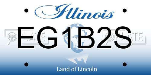 EG1B2S Illinois License Plate
