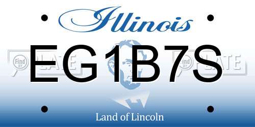 EG1B7S Illinois License Plate