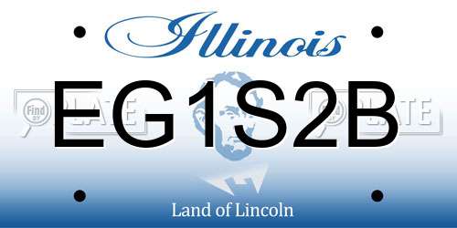 EG1S2B Illinois License Plate