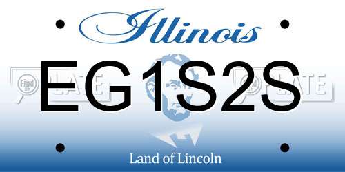 EG1S2S Illinois License Plate
