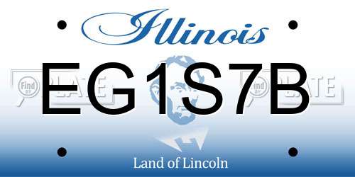 EG1S7B Illinois License Plate