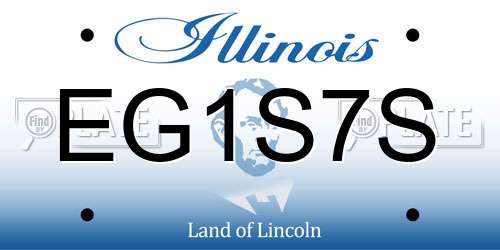 EG1S7S Illinois License Plate