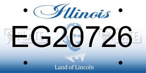 EG20726 Illinois License Plate