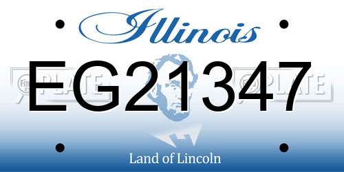 EG21347 Illinois License Plate