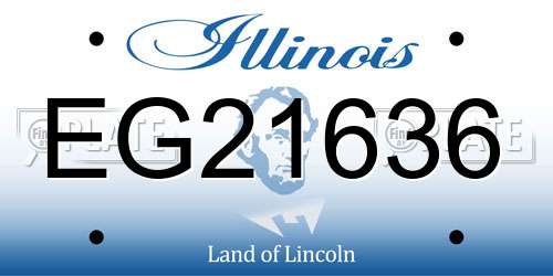 EG21636 Illinois License Plate