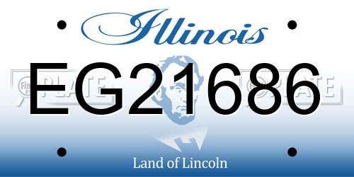EG21686 Illinois License Plate