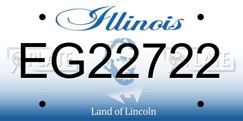 EG22722 Illinois License Plate