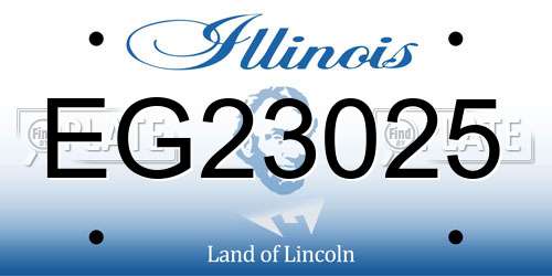 EG23025 Illinois License Plate