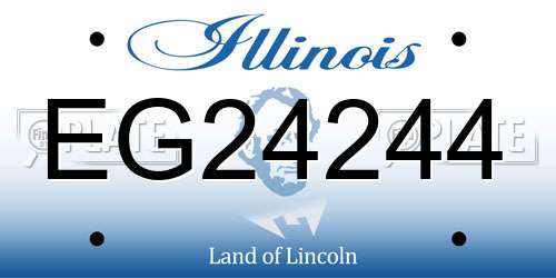 EG24244 Illinois License Plate