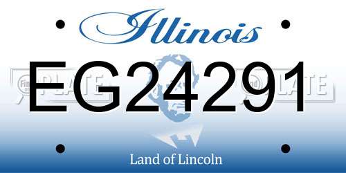 EG24291 Illinois License Plate