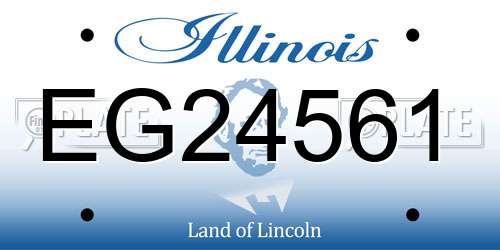 EG24561 Illinois License Plate