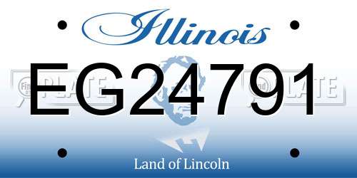 EG24791 Illinois License Plate