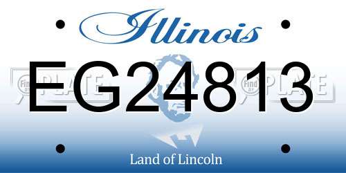 EG24813 Illinois License Plate