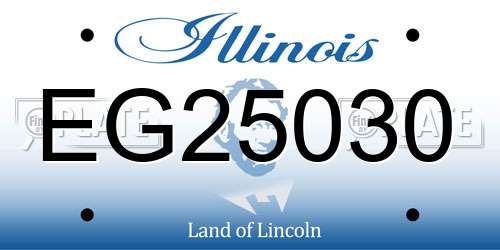 EG25030 Illinois License Plate