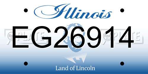 EG26914 Illinois License Plate