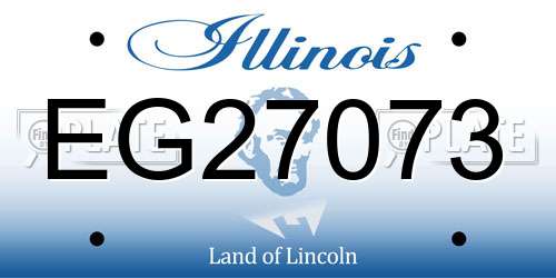 EG27073 Illinois License Plate