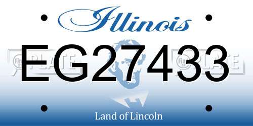 EG27433 Illinois License Plate