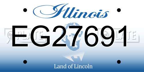 EG27691 Illinois License Plate
