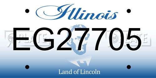EG27705 Illinois License Plate