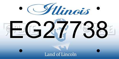 EG27738 Illinois License Plate
