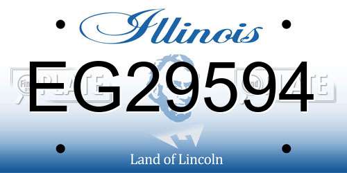 EG29594 Illinois License Plate