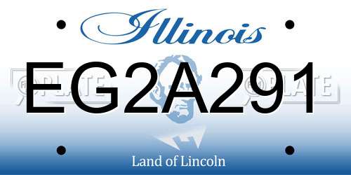 EG2A291 Illinois License Plate