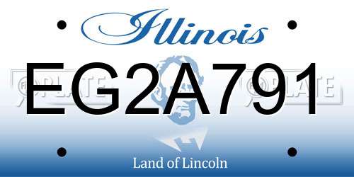 EG2A791 Illinois License Plate