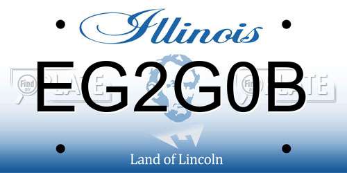 EG2G0B Illinois License Plate