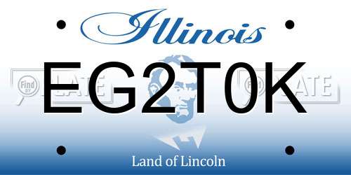EG2T0K Illinois License Plate