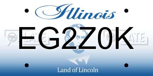 EG2Z0K Illinois License Plate