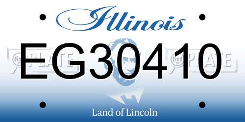 EG30410 Illinois License Plate