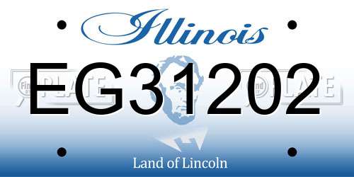 EG31202 Illinois License Plate