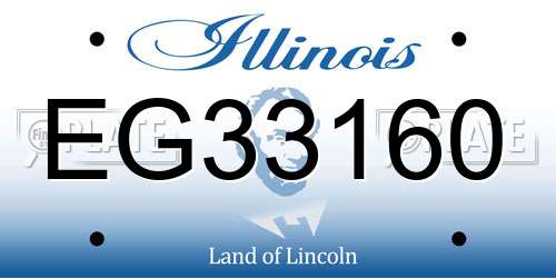 EG33160 Illinois License Plate