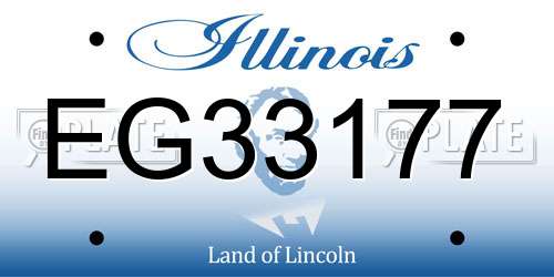 EG33177 Illinois License Plate