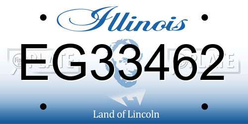 EG33462 Illinois License Plate