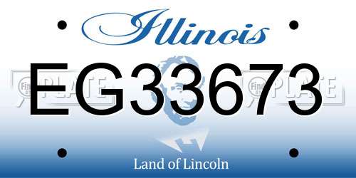 EG33673 Illinois License Plate