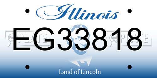 EG33818 Illinois License Plate