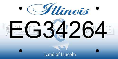EG34264 Illinois License Plate