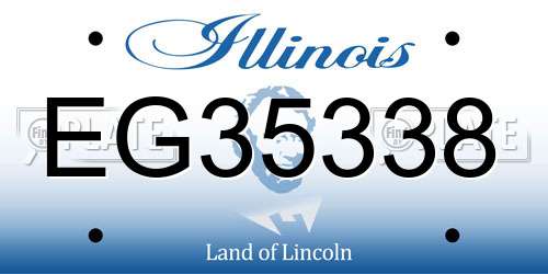 EG35338 Illinois License Plate