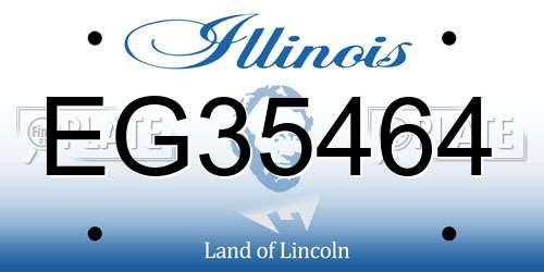 EG35464 Illinois License Plate